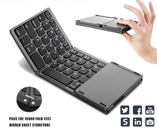 **Mini Clavier Bluetooth avec Touchpad - Clavier Portable et Pliable**